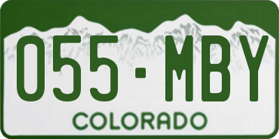 CO license plate 055MBY