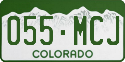 CO license plate 055MCJ