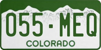 CO license plate 055MEQ