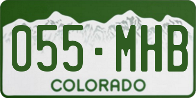 CO license plate 055MHB