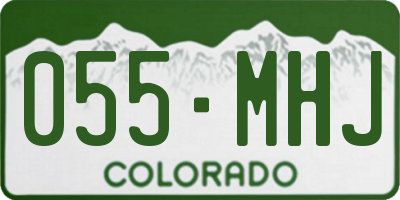 CO license plate 055MHJ