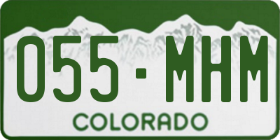 CO license plate 055MHM