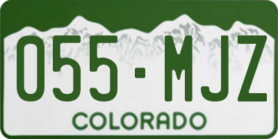 CO license plate 055MJZ