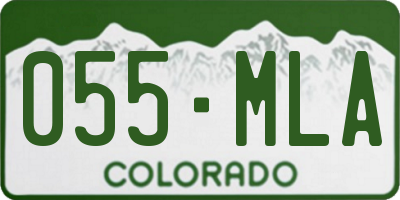 CO license plate 055MLA