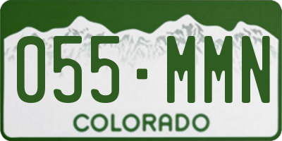 CO license plate 055MMN