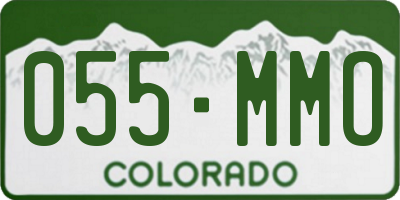 CO license plate 055MMO