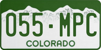 CO license plate 055MPC