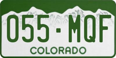 CO license plate 055MQF