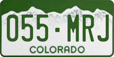 CO license plate 055MRJ