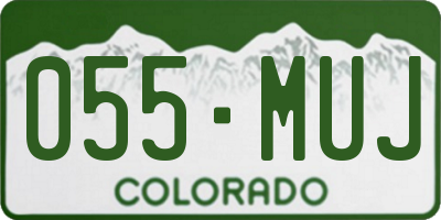 CO license plate 055MUJ