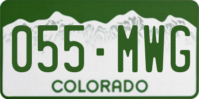 CO license plate 055MWG