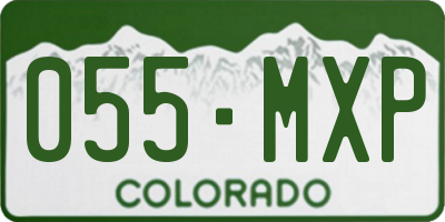 CO license plate 055MXP