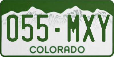 CO license plate 055MXY