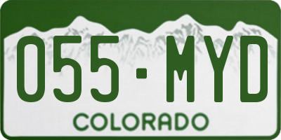 CO license plate 055MYD