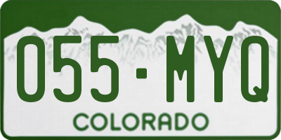 CO license plate 055MYQ