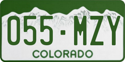 CO license plate 055MZY