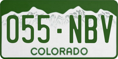 CO license plate 055NBV