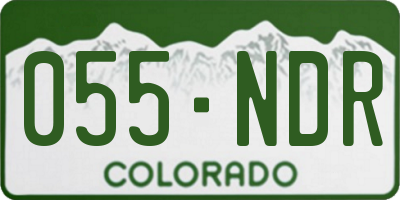 CO license plate 055NDR