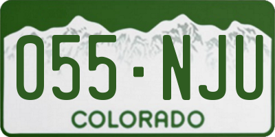 CO license plate 055NJU