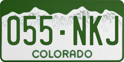CO license plate 055NKJ