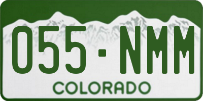 CO license plate 055NMM