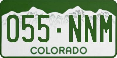 CO license plate 055NNM