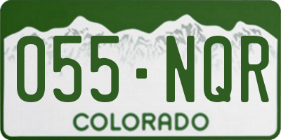 CO license plate 055NQR