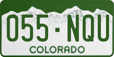 CO license plate 055NQU