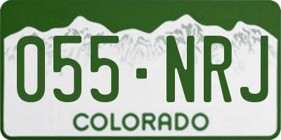 CO license plate 055NRJ