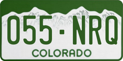 CO license plate 055NRQ