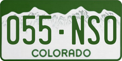 CO license plate 055NSO