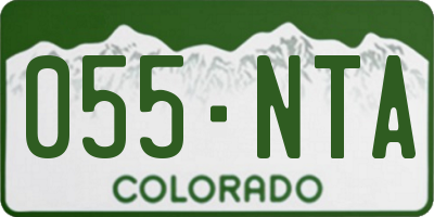 CO license plate 055NTA