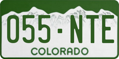 CO license plate 055NTE