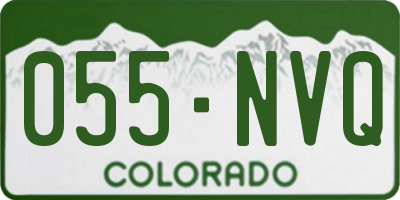 CO license plate 055NVQ