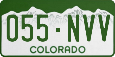 CO license plate 055NVV