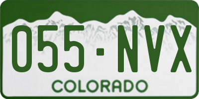 CO license plate 055NVX