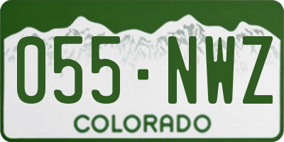 CO license plate 055NWZ