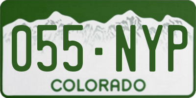 CO license plate 055NYP