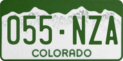 CO license plate 055NZA