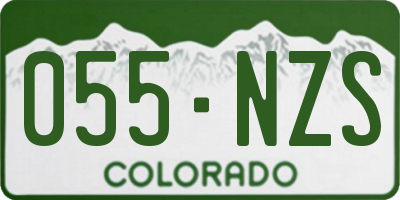 CO license plate 055NZS