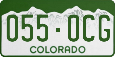 CO license plate 055OCG