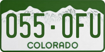 CO license plate 055OFU