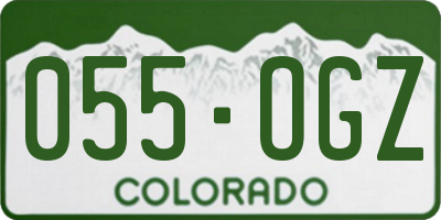 CO license plate 055OGZ