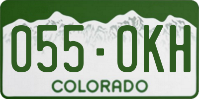 CO license plate 055OKH