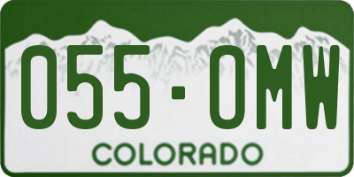 CO license plate 055OMW