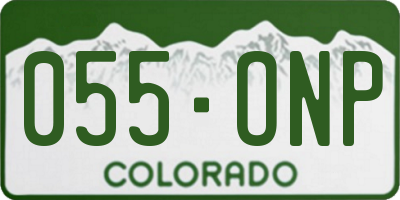 CO license plate 055ONP