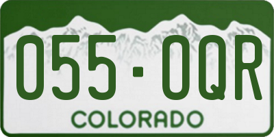 CO license plate 055OQR