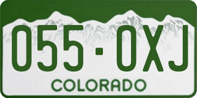 CO license plate 055OXJ