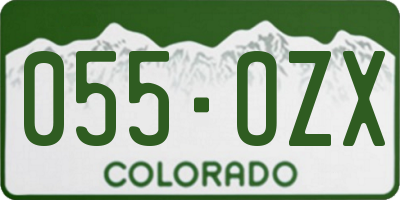 CO license plate 055OZX