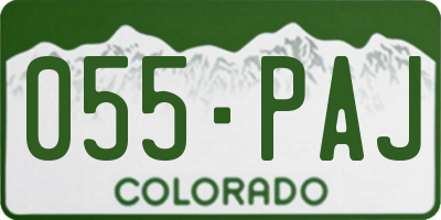 CO license plate 055PAJ